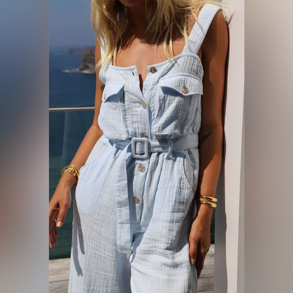 Maurie + Eve Sundrenched Jumpsuit in Blue - sz 2